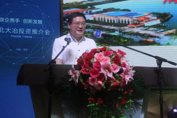 大冶市长王刚介绍大冶基本情况和产业资源