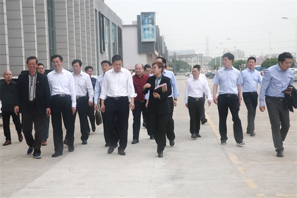 领导们参观中亚硅谷产业园区